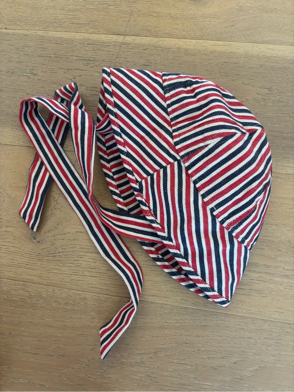 Free People Striped Sailor Bucket Hat Red Stripe NWT One Size tie strap bohemian